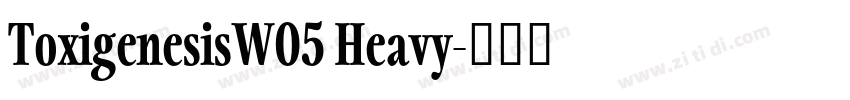 ToxigenesisW05 Heavy字体转换